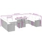 vidaXL 11-tlg. Garten-Sofagarnitur mit Kissen Schwarz Poly Rattan vidaXL 11-tlg. Garten-Sofagarnitur mit Kissen Schwarz Poly Rattan