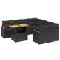 vidaXL 9-tlg. Garten-Sofagarnitur mit Kissen Schwarz Poly Rattan vidaXL 9-tlg. Garten-Sofagarnitur mit Kissen Schwarz Poly Rattan
