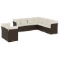 vidaXL 9-tlg. Garten-Sofagarnitur mit Kissen Braun Poly Rattan vidaXL 9-tlg. Garten-Sofagarnitur mit Kissen Braun Poly Rattan