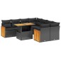 vidaXL 9-tlg. Garten-Sofagarnitur mit Kissen Schwarz Poly Rattan vidaXL 9-tlg. Garten-Sofagarnitur mit Kissen Schwarz Poly Rattan