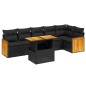 vidaXL 7-tlg. Garten-Sofagarnitur mit Kissen Schwarz Poly Rattan vidaXL 7-tlg. Garten-Sofagarnitur mit Kissen Schwarz Poly Rattan
