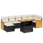 vidaXL 8-tlg. Garten-Sofagarnitur mit Kissen Schwarz Poly Rattan vidaXL 8-tlg. Garten-Sofagarnitur mit Kissen Schwarz Poly Rattan