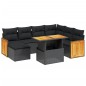 vidaXL 8-tlg. Garten-Sofagarnitur mit Kissen Schwarz Poly Rattan vidaXL 8-tlg. Garten-Sofagarnitur mit Kissen Schwarz Poly Rattan