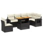 vidaXL 7-tlg. Garten-Sofagarnitur mit Kissen Schwarz Poly Rattan vidaXL 7-tlg. Garten-Sofagarnitur mit Kissen Schwarz Poly Rattan