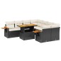 vidaXL 8-tlg. Garten-Sofagarnitur mit Kissen Schwarz Poly Rattan vidaXL 8-tlg. Garten-Sofagarnitur mit Kissen Schwarz Poly Rattan