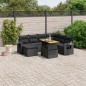 vidaXL 8-tlg. Garten-Sofagarnitur mit Kissen Schwarz Poly Rattan vidaXL 8-tlg. Garten-Sofagarnitur mit Kissen Schwarz Poly Rattan