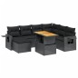 vidaXL 8-tlg. Garten-Sofagarnitur mit Kissen Schwarz Poly Rattan vidaXL 8-tlg. Garten-Sofagarnitur mit Kissen Schwarz Poly Rattan