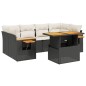 vidaXL 7-tlg. Garten-Sofagarnitur mit Kissen Schwarz Poly Rattan vidaXL 7-tlg. Garten-Sofagarnitur mit Kissen Schwarz Poly Rattan