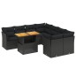 vidaXL 9-tlg. Garten-Sofagarnitur mit Kissen Schwarz Poly Rattan vidaXL 9-tlg. Garten-Sofagarnitur mit Kissen Schwarz Poly Rattan