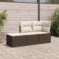 vidaXL 3-tlg. Garten-Sofagarnitur mit Kissen Braun Poly Rattan vidaXL 3-tlg. Garten-Sofagarnitur mit Kissen Braun Poly Rattan