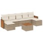 vidaXL 8-tlg. Garten-Sofagarnitur mit Kissen Beige Poly Rattan vidaXL 8-tlg. Garten-Sofagarnitur mit Kissen Beige Poly Rattan