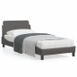 vidaXL Bettgestell mit Kopfteil Grau 90x190 cm Kunstleder vidaXL Bettgestell mit Kopfteil Grau 90x190 cm Kunstleder