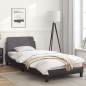 vidaXL Bettgestell mit Kopfteil Grau 90x190 cm Kunstleder vidaXL Bettgestell mit Kopfteil Grau 90x190 cm Kunstleder