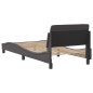 vidaXL Bettgestell mit Kopfteil Grau 90x190 cm Kunstleder vidaXL Bettgestell mit Kopfteil Grau 90x190 cm Kunstleder
