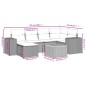 vidaXL 7-tlg. Garten-Sofagarnitur mit Kissen Beige Poly Rattan