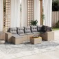 vidaXL 8-tlg. Garten-Sofagarnitur mit Kissen Beige Poly Rattan vidaXL 8-tlg. Garten-Sofagarnitur mit Kissen Beige Poly Rattan