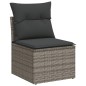 vidaXL 10-tlg. Garten-Sofagarnitur mit Kissen Grau Poly Rattan vidaXL 10-tlg. Garten-Sofagarnitur mit Kissen Grau Poly Rattan