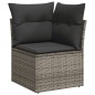 vidaXL 10-tlg. Garten-Sofagarnitur mit Kissen Grau Poly Rattan vidaXL 10-tlg. Garten-Sofagarnitur mit Kissen Grau Poly Rattan