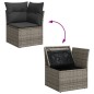 vidaXL 10-tlg. Garten-Sofagarnitur mit Kissen Grau Poly Rattan vidaXL 10-tlg. Garten-Sofagarnitur mit Kissen Grau Poly Rattan