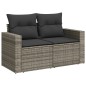 vidaXL 10-tlg. Garten-Sofagarnitur mit Kissen Grau Poly Rattan vidaXL 10-tlg. Garten-Sofagarnitur mit Kissen Grau Poly Rattan