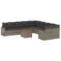 vidaXL 11-tlg. Garten-Sofagarnitur mit Kissen Grau Poly Rattan vidaXL 11-tlg. Garten-Sofagarnitur mit Kissen Grau Poly Rattan