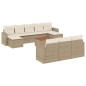 vidaXL 11-tlg. Garten-Sofagarnitur mit Kissen Beige Poly Rattan vidaXL 11-tlg. Garten-Sofagarnitur mit Kissen Beige Poly Rattan