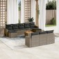vidaXL 11-tlg. Garten-Sofagarnitur mit Kissen Grau Poly Rattan vidaXL 11-tlg. Garten-Sofagarnitur mit Kissen Grau Poly Rattan
