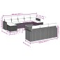 vidaXL 11-tlg. Garten-Sofagarnitur mit Kissen Grau Poly Rattan vidaXL 11-tlg. Garten-Sofagarnitur mit Kissen Grau Poly Rattan