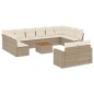 vidaXL 13-tlg. Garten-Sofagarnitur mit Kissen Beige Poly Rattan vidaXL 13-tlg. Garten-Sofagarnitur mit Kissen Beige Poly Rattan