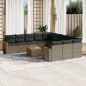 vidaXL 12-tlg. Garten-Sofagarnitur mit Kissen Grau Poly Rattan vidaXL 12-tlg. Garten-Sofagarnitur mit Kissen Grau Poly Rattan