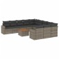 vidaXL 12-tlg. Garten-Sofagarnitur mit Kissen Grau Poly Rattan vidaXL 12-tlg. Garten-Sofagarnitur mit Kissen Grau Poly Rattan