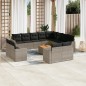 vidaXL 13-tlg. Garten-Sofagarnitur mit Kissen Grau Poly Rattan vidaXL 13-tlg. Garten-Sofagarnitur mit Kissen Grau Poly Rattan