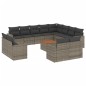 vidaXL 13-tlg. Garten-Sofagarnitur mit Kissen Grau Poly Rattan vidaXL 13-tlg. Garten-Sofagarnitur mit Kissen Grau Poly Rattan