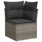 vidaXL 13-tlg. Garten-Sofagarnitur mit Kissen Grau Poly Rattan vidaXL 13-tlg. Garten-Sofagarnitur mit Kissen Grau Poly Rattan