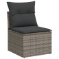 vidaXL 13-tlg. Garten-Sofagarnitur mit Kissen Grau Poly Rattan vidaXL 13-tlg. Garten-Sofagarnitur mit Kissen Grau Poly Rattan