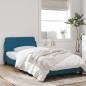 vidaXL Bettgestell mit Kopfteil Blau 100x200 cm Samt vidaXL Bettgestell mit Kopfteil Blau 100x200 cm Samt