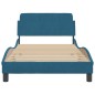vidaXL Bettgestell mit Kopfteil Blau 100x200 cm Samt vidaXL Bettgestell mit Kopfteil Blau 100x200 cm Samt