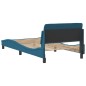 vidaXL Bettgestell mit Kopfteil Blau 100x200 cm Samt vidaXL Bettgestell mit Kopfteil Blau 100x200 cm Samt