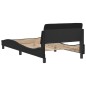 vidaXL Bettgestell mit Kopfteil Schwarz 100x200 cm Samt vidaXL Bettgestell mit Kopfteil Schwarz 100x200 cm Samt