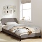 vidaXL Bettgestell mit Kopfteil Taupe 100x200 cm Stoff vidaXL Bettgestell mit Kopfteil Taupe 100x200 cm Stoff