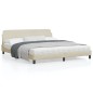 vidaXL Bettgestell mit Kopfteil Creme 180x200 cm Stoff vidaXL Bettgestell mit Kopfteil Creme 180x200 cm Stoff