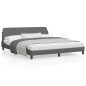 vidaXL Bettgestell mit Kopfteil Dunkelgrau 180x200 cm Stoff vidaXL Bettgestell mit Kopfteil Dunkelgrau 180x200 cm Stoff