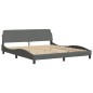 vidaXL Bettgestell mit Kopfteil Dunkelgrau 180x200 cm Stoff vidaXL Bettgestell mit Kopfteil Dunkelgrau 180x200 cm Stoff