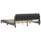 vidaXL Bettgestell mit Kopfteil Dunkelgrau 180x200 cm Stoff vidaXL Bettgestell mit Kopfteil Dunkelgrau 180x200 cm Stoff