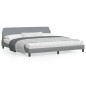 vidaXL Bettgestell mit Kopfteil Hellgrau 200x200 cm Stoff vidaXL Bettgestell mit Kopfteil Hellgrau 200x200 cm Stoff