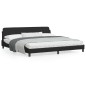 vidaXL Bettgestell mit Kopfteil Schwarz 200x200 cm Stoff vidaXL Bettgestell mit Kopfteil Schwarz 200x200 cm Stoff