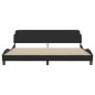 vidaXL Bettgestell mit Kopfteil Schwarz 200x200 cm Stoff vidaXL Bettgestell mit Kopfteil Schwarz 200x200 cm Stoff