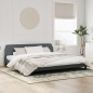 vidaXL Bettgestell mit Kopfteil Dunkelgrau 200x200 cm Samt vidaXL Bettgestell mit Kopfteil Dunkelgrau 200x200 cm Samt