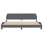 vidaXL Bettgestell mit Kopfteil Dunkelgrau 200x200 cm Samt vidaXL Bettgestell mit Kopfteil Dunkelgrau 200x200 cm Samt