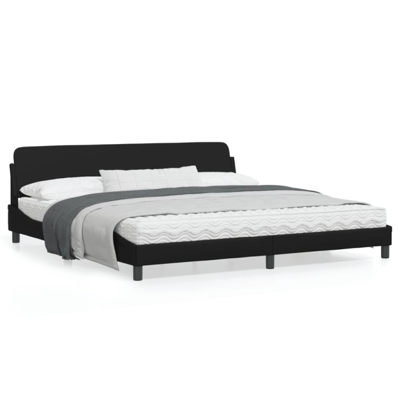 vidaXL Bettgestell mit Kopfteil Schwarz 200x200 cm Kunstleder vidaXL Bettgestell mit Kopfteil Schwarz 200x200 cm Kunstleder